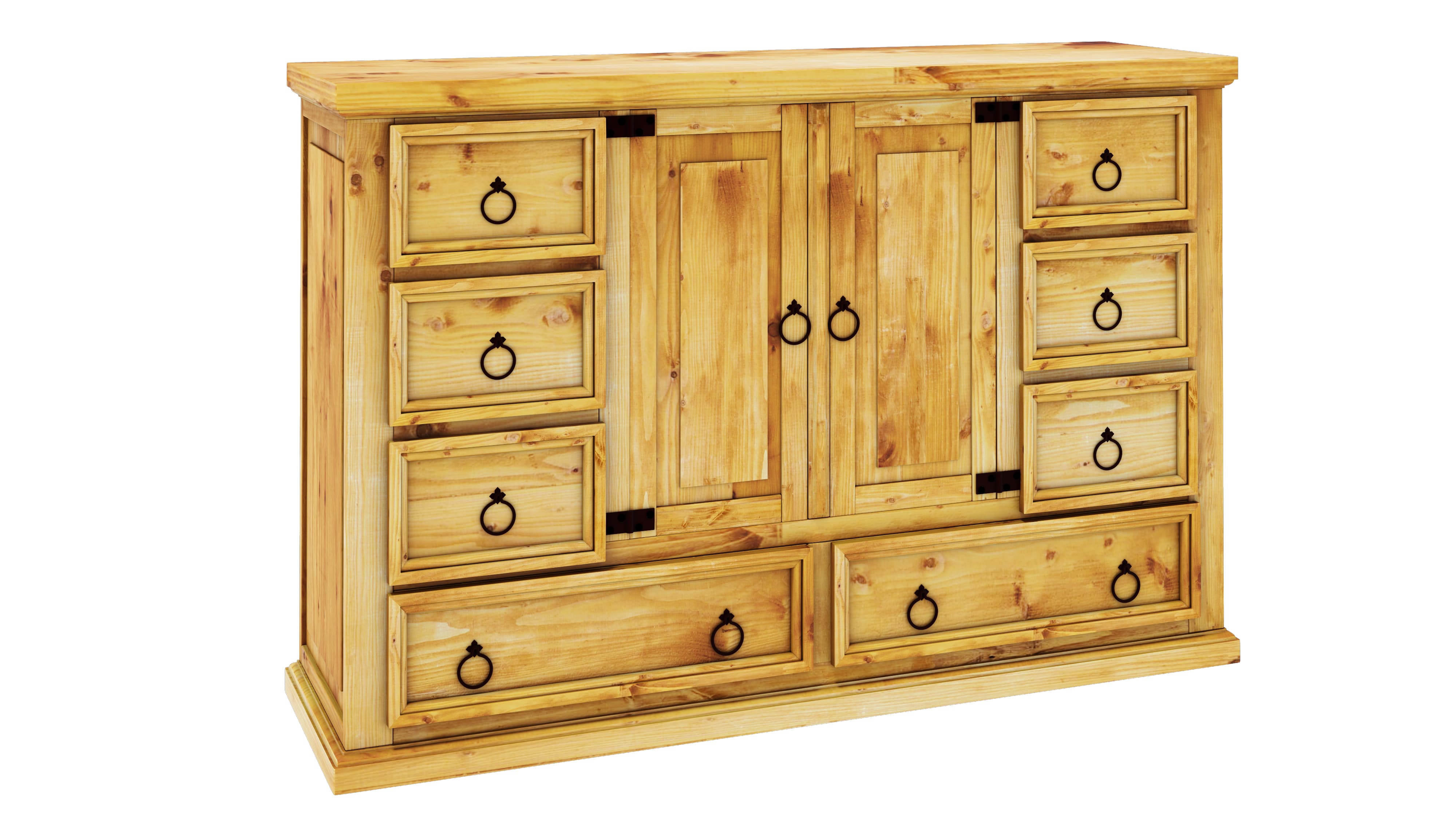 3D Render of a Wooden Dresser